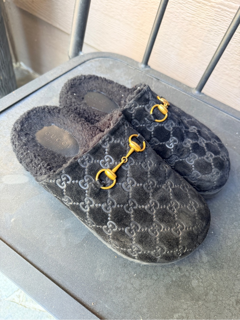 Gucci Sherpa Slides